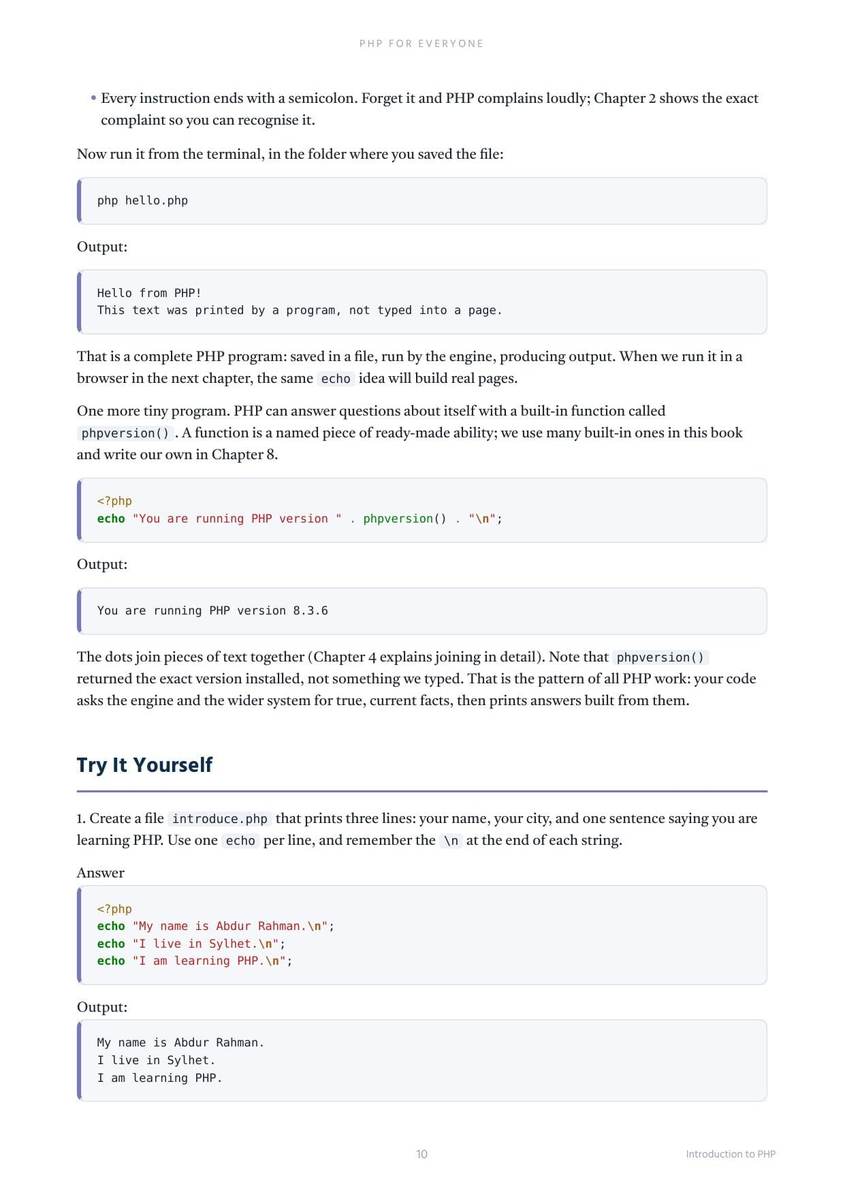 PHP for Everyone preview 3